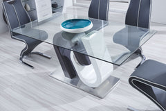 TONY DINING TABLE GREY/WHITE