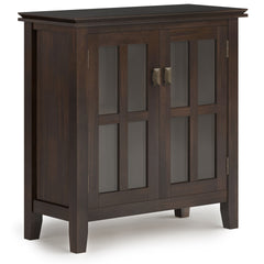 Artisan 30 inch Wide Solid Wood Low Storage Cabinet in Tobacco Brown