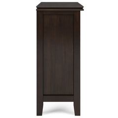Artisan 30 inch Wide Solid Wood Low Storage Cabinet in Tobacco Brown