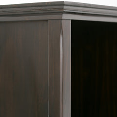Amherst 57 inch Wide Solid Wood 8 Cube Storage Sofa Table in Hickory Brown