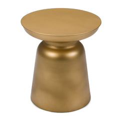 Toby 17 inch Wide Modern Industrial Metal Accent Table in Gold Iron, Assembled