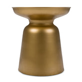 Toby 17 inch Wide Modern Industrial Metal Accent Table in Gold Iron, Assembled