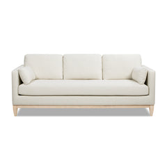 Knox 84" Modern Farmhouse Sofa, Flax White Linen