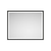 60 x 48 Inch LED Bathroom Mirror with Aluminum Frame, Wall Mounted Vanity Mirror, Anti-Fog, Memory, 3 Colors, Stepless Dimmable