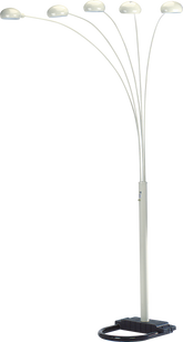 84"H WHITE 5-HEAD CAP STYLE FLOOR LAMP (1PC/CTN) (2.24/33.97)