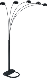 84"H BLACK 5-HEAD CAP STYLE FLOOR LAMP (1PC/CTN) (2.51/32.63)