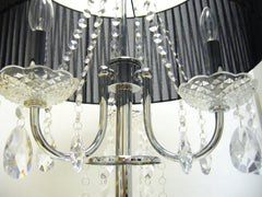 29.5"H BLACK/CHROME CRYSTAL INSPIRED TABLE LAMP (1PC/CTN) (1.58/9.10)
