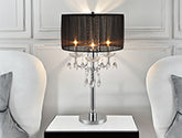 29.5"H BLACK/CHROME CRYSTAL INSPIRED TABLE LAMP (1PC/CTN) (1.58/9.10)