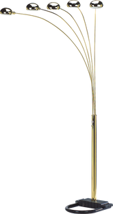 84"H GOLD 5-HEAD CAP STYLE FLOOR LAMP (1PC/CTN) (2.24/33.97)