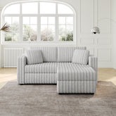 75.6"Soft Modular 2-person Sofa with Hydraulic Lift. Highly Comfortable & Stylish. Matches 30.7" Ottoman. Ideal for Bedroom & Living Room. Light gray