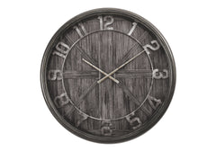 Clocks, 30" Round, Large Oversized, Wall Clock, Brown, Transitional