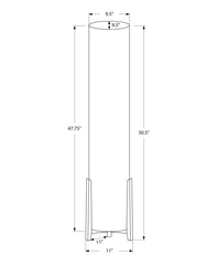 Lighting, 50"h, Floor Lamp, Brown Wood Look, Ivory / Cream Shade, Contemporary