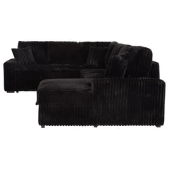 Thurston Black Storage Sectional Sofa