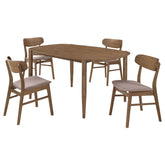 Whisten Walnut 5-piece Solid Wood Dining Set