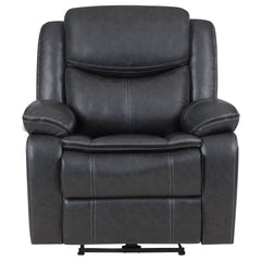 Salerno Dark Grey Upholstered Power Recliner Chair