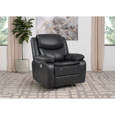 Salerno Dark Grey Upholstered Power Recliner Chair