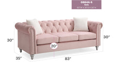 Raisa G864A-S Sofa , PINK