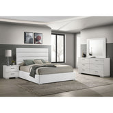 Dulcey White High Gloss 4-piece Queen Bedroom Set
