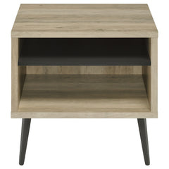 Balboa Distressed Pine Square Engineered Wood Side End Table