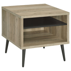 Balboa Distressed Pine Square Engineered Wood Side End Table