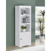 Stott White 3-shelf Engineered Wood Media Tower