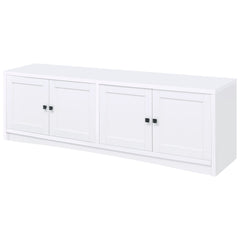 Lunetta White 4-door Engineered Wood TV Stand