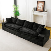 Luxury Black Turtle Velvet Multifunctional Sofa - Arrangeable in Single Row, Side-by-Side or Facing Each Other, Stylish Living Room Furniture for Cozy Home Decor