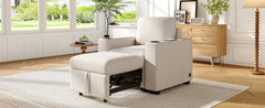 35.4" Modern Sofa Pull-out Sofa Bed Sofa Couch Single Sofa Chair for Living Room, Beige