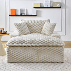 51 - inch Comfort - bearing Sofa: Two Pillows and One Backrest, Suitable for Multiple Scenarios in Bedrooms and Living Rooms