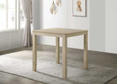 Beautiful Cream Color Counter Height 1Pc Dining Pub Height Square Table Dining Room Wooden Furniture
