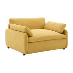 50*43" Oversized Chenille Single Sofa Chair, Wide and Deep Seat Accent Chair, Modern Upholstered Comfy Armchair, Couch Lounge with Pillows for Living Room&Apartment