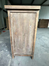 Rustic Natural Aged Brown Solid Wood Transitional Storage Cabinet – 31.89" Wide Vintage-Style Organizer for Living Room, Entryway, or Family Room