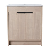 Freestanding Bathroom Vanity with 2 Soft-Close Cabinet Doors ((KD-PACKING),Only Vanity without Top-BVB02430PLO