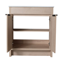 Freestanding Bathroom Vanity with 2 Soft-Close Cabinet Doors ((KD-PACKING),Only Vanity without Top-BVB02430PLO