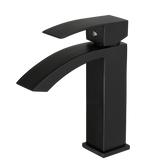 Black Bathroom Faucet, Brushed Black Faucet for Bathroom Sink, Black Single Hole Bathroom Faucet Modern Single Handle Vanity Basin Faucet