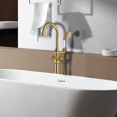 Freestanding Bathtub Faucet with Hand Shower