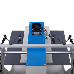 16x24 pneumatic sliding dual-platen hot press with infrared positioning and built-in air compressor