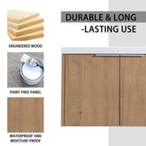 72" Wall-Mounted Bathroom Vanity With Sink and Side Cabinet, Soft Close Doors,00112IMO-00630IMOx2-00612GWH Combination Cabinet(KD-Packing)