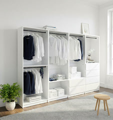 Prosper White Freestanding Walk in Wood Closet System
