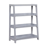 Modern Contemporary Bookcase 3-Shelves Sleek Gray Finish Wooden Furniture 1pc Vertical Toys Storage Display Rack