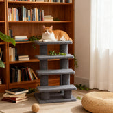 Multi-Level Carpeted Cat Scratching Post Pet Stairs,for Living Room, Bedroom