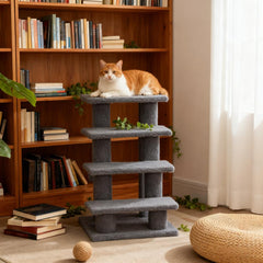Multi-Level Carpeted Cat Scratching Post Pet Stairs,for Living Room, Bedroom