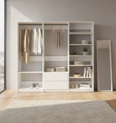 Prosper White Freestanding Walk in Wood Closet System
