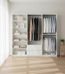 Prosper White Freestanding Walk in Wood Closet System