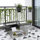 Rolling Metal Small Animal Hutch Cage,Small Pet Hutch,Spacious Pet House
