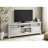 Castleton Distressed White TV Stand Media Console