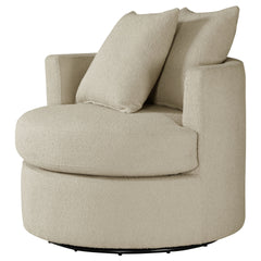 Quinn Camel Upholstered Swivel Accent Chair