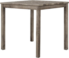 5 Piece Transitional Counter Dining Set, 36-inch Square Dining Table with 4 Tufted Counter Height Stools, Oak