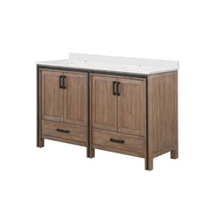 Rustic Barnwood Double Bath Vanity 60 in. W x 22 in. D, with Cultured Marble Top
