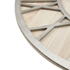 23.6" Wood Wall Clock Natural/Grey See below